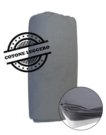 LENZUOLO ANGOLI BASIC SOTTO COTONE GRIGIO