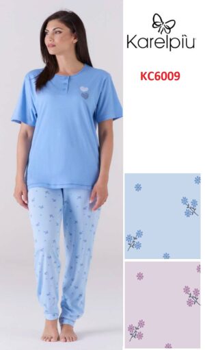 PIGIAMA DONNA M/M+GAMBA LUNGA KARELPIU´ KC6009