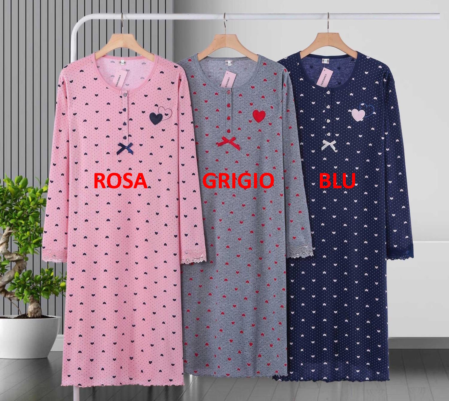 CAMICIA NOTTE DONNA COOTAYA 3015-1 - immagine 2