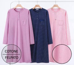 CAMICIA NOTTE DONNA FARFALLA 7193-1