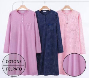 CAMICIA NOTTE DONNA FARFALLA 7193-2