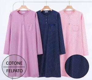 CAMICIA NOTTE DONNA FARFALLA 7193-3