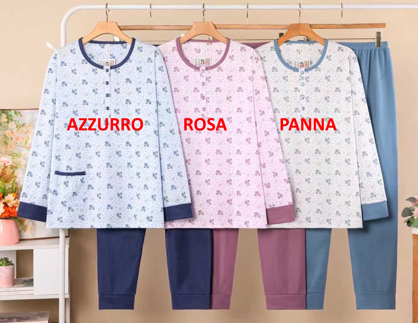 PIGIAMA DONNA NOTTE STELLA 5841-1 - immagine 3