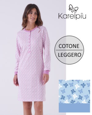 CAMICIA NOTTE DONNA KARELPIU' KE0091-2