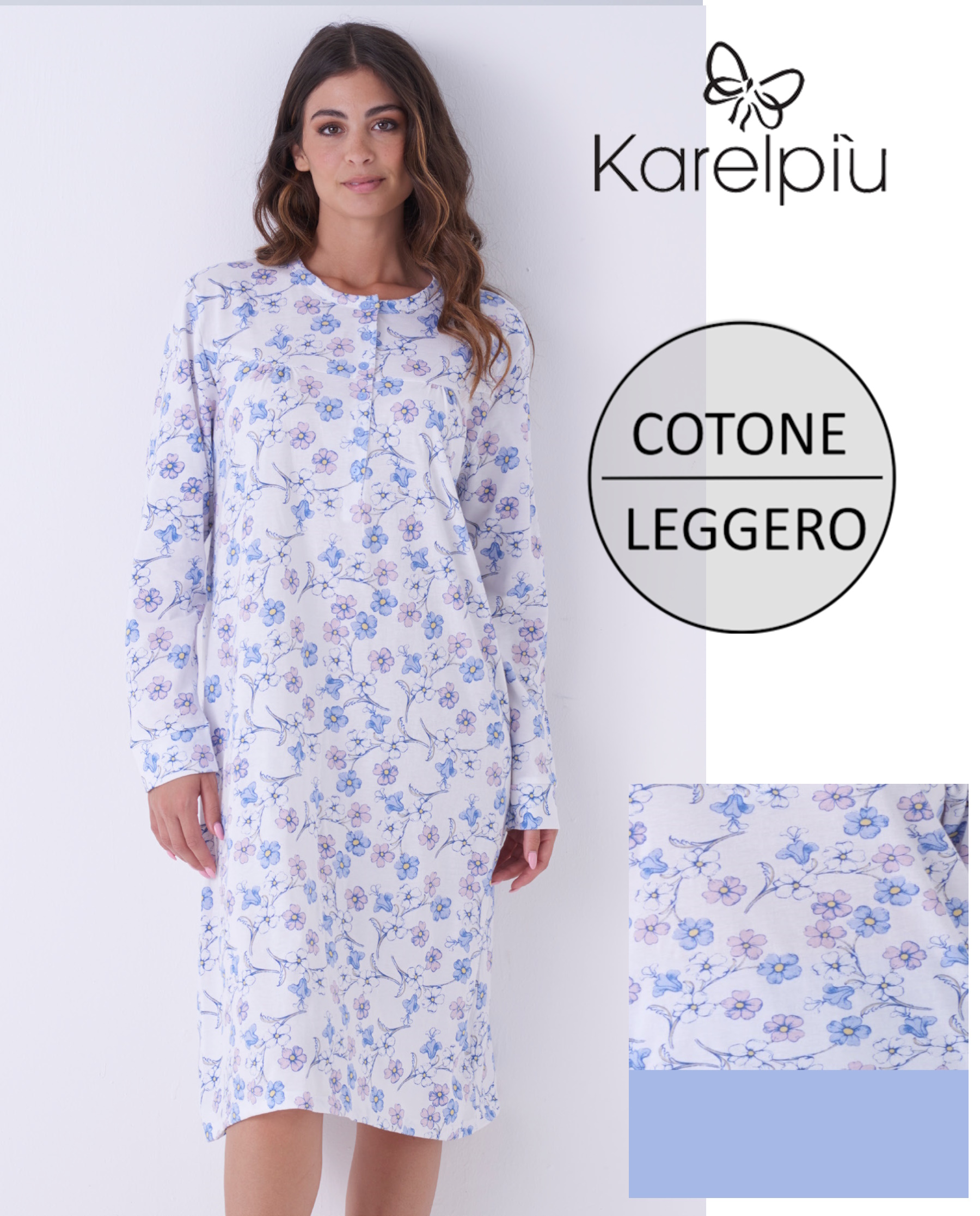 CAMICIA NOTTE KARELPIU' KE0017-2